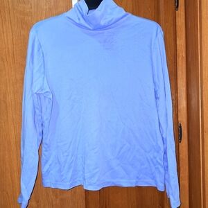 An L.L. Bean ladies turtleneck supima cotton sweater in a size large petite.